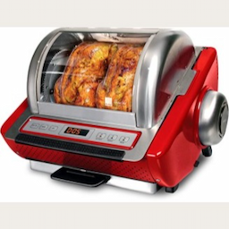 20% off on Ronco EZ-Store Rotisserie Oven, Gourmet Cooking at Home, Cooks Perfectly Roasted Chickens, Turkey, Pork, Roasts & Burgers, Large Capacity, 3 Cooking Options: Roast, Sear, No Heat Rotation, Red Image